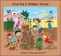 WhatsApp Riddle: Find 6 Words Hidden in the Picture 3 | BhaviniOnline.com Hidden Words In Pictures, Highlights Hidden Pictures, Hidden Picture Puzzles, Picture Comprehension, Word Challenge, Picture Composition, Hidden Words, Picture Writing Prompts, Picture Prompts