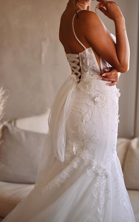 Lace Up Corset Back Wedding Dress, Corset Dress Back, Wedding Dress Corset Back, Lace Corset Wedding Dress, Corset Back Wedding Dress, Wedding Dress With Corset, Dress Types, Corset Back Dress, Tulle Straps