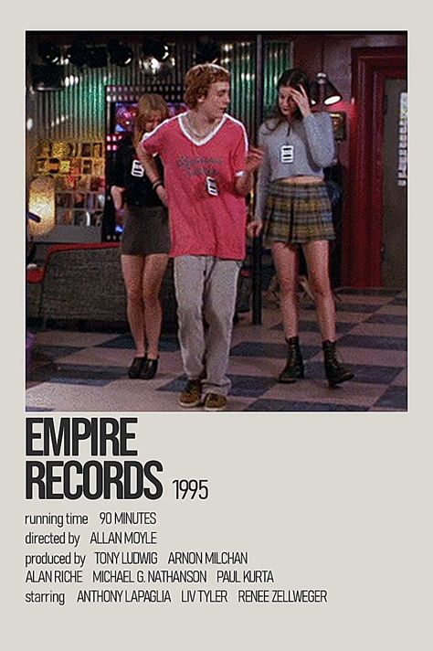 Empire Records Poster, Empire Records Wallpaper, Empire Records Movie, 1999 Movies, 90s 2000s Movies, Maxwell Caulfield, Rory Cochrane, Anthony Lapaglia, 1990s Films