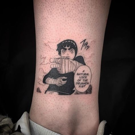 Anime Scene Tattoo, Eboy Tatts, Rock Lee Tattoo, Anime Tattoo Artist, Curse Mark Tattoo, Anime Sleeve, Fist Tattoo, Curse Mark, 2024 Tattoo