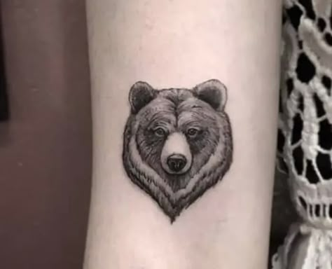 15+ Small Bear Tattoo Designs and Ideas - PetPress Small Bear Tattoo, Big Bear Tattoo, Bear Tattoos For Men, Sleeve Tattoo For Men, Traditional Bear Tattoo, Bear Tattoo Ideas, Black Bear Tattoo, Bear Claw Tattoo, Bear Paw Tattoos