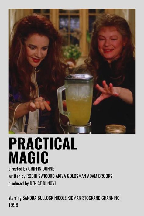 Practical Magic Minimalist Poster, Practical Magic Movie Poster, Practical Magic Poster, Sandra Bullock Nicole Kidman, Practical Magic Movie, Minimalist Movie Posters, Novi Stars, Netflix Hacks, Aesthetic Film