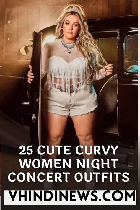 25 Chic Plus Size Outfits for a Concert at Night: Best Night Concert Outfits for Curvy Women 41 Bar Hopping Outfit Plus Size, Size 16 Going Out Outfit, Club Outfits For Women Plus Size Night, Plus Size Night Club Outfits, Plus Size Outfits For Going Out, Casual Concert Outfits Plus Size, Curvy Night Out Outfit, Outfits For A Concert At Night, Concert Looks Plus Size