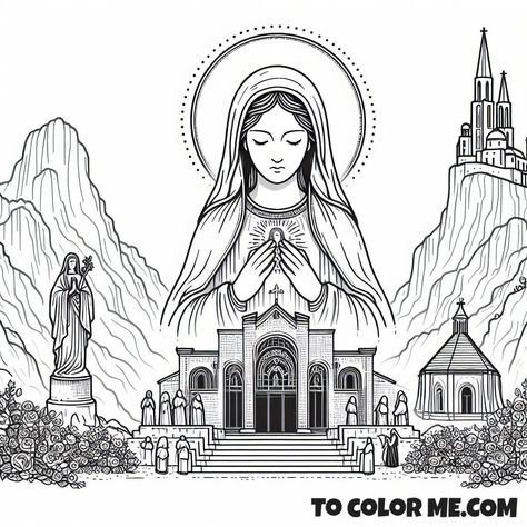 Little Saint, Big Miracles: Bernadette’s Coloring Story - https://www.tocolorme.com/?p=7286&utm_source=SocialAutoPoster&utm_medium=Social&utm_campaign=Pinterest St Bernadette Quotes, Saint Bernards, Saint Bernadette, Our Lady Of Lourdes Image, Saint Bernadette Of Lourdes, Pinterest Categories, St Bernadette Of Lourdes, St Bernadette Soubirous, Poor Family