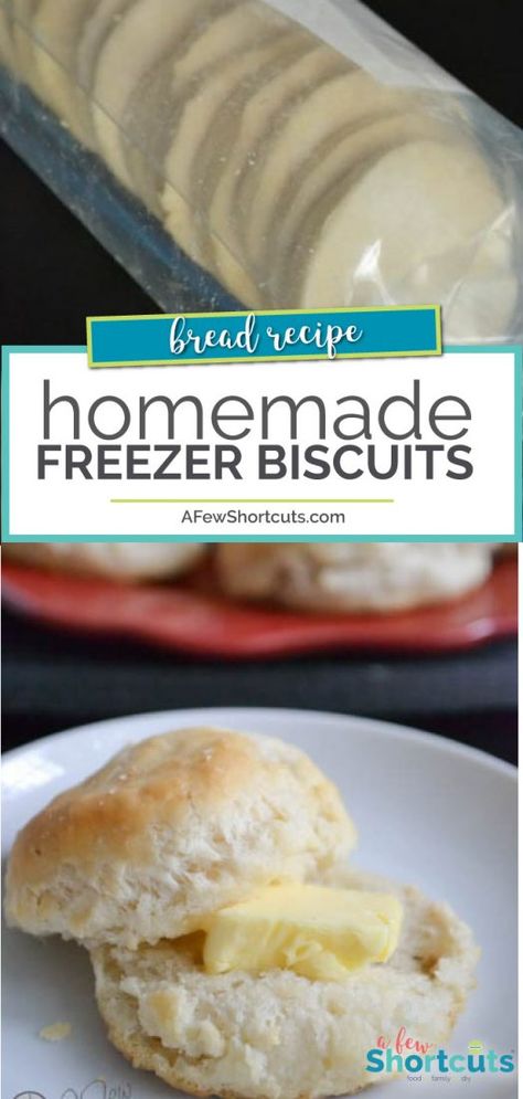 Freezer Biscuit Recipe, Homemade Freezer Biscuits, Freezer Biscuits, Bread With Butter, Bread Biscuits, Freezable Meals, A Loaf Of Bread, Freezer Meal Prep, Biscuits Recipe