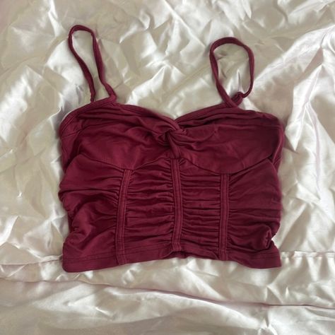 Burgundy cute corset tank top, only used once Tank Top Corset, Maroon Tank Top, Cute Corset, Corset Tank Top, Top Corset, Birthday Fits, Tank Top, Tank Tops, Birthday