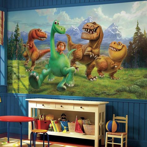 Dinosaur Chair, Girl Dinosaur Party Decorations, Dinosaur Wall Mural, Dinosaur Bed, Dinosaur Disney, Xl Wallpaper, Room Mates, Roommate Decor, Good Dinosaur