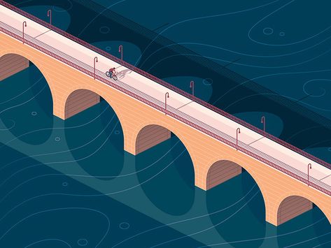 Bridge Graphic Design, Engineer Drawing, Amsterdam Bridge, Bridge Illustration, Office Art Wall, Graphic Design Illustrator, Stone Arch Bridge, 3 Pigs, Dribbble Design