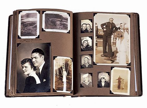 lookin' back and around Family Album Design, Book With Pictures, Old Fashioned Photos, Vintage Photo Album, Photo Album Layout, Photo Album Design, Old Family Photos, Family Photo Album, Picture Albums