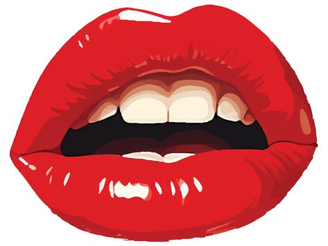 Retro red lips, to brighten up any space Red Lip Drawing, Pop Art Mouth, Red Lips Painting, Lip Illustration, Funky Pop Art, Icon Illustrations, Lips Illustration, Pop Art Lips, Lips Art Print