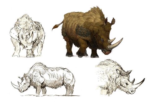 Woolly Rhinoceros Art from Bless Online #art #artwork #videogames #gameart #conceptart #illustration #bless #blessonline #monsterart #creaturedesign #creatureart #monsterdesign Rhinoceros Art, Digital Art Beginner, Paleo Art, Rhinos, Fantasy Images, Prehistoric Creatures, Creature Feature, Prehistoric Animals, Monster Design