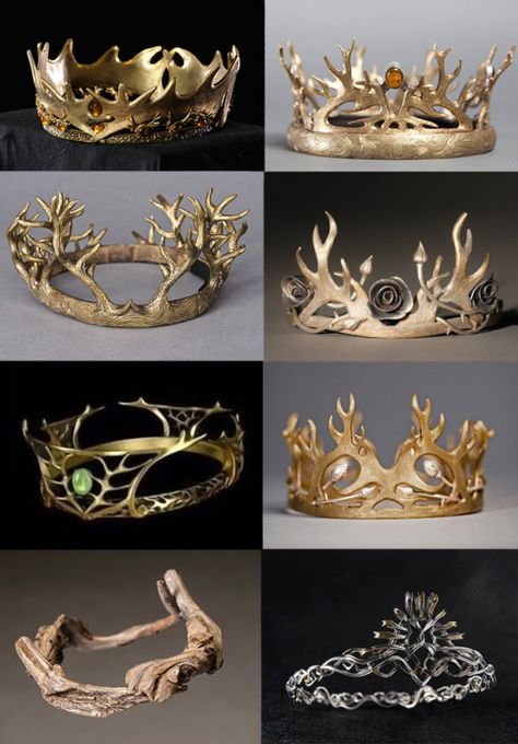 Crowns: 1. Robert Baratheon  2. Joffrey Baratheon... - A Game of Clothes Fantasy Crown Art, Baratheon Crown, Renly Baratheon, Medieval Crown, Crowns And Tiaras, Joffrey Baratheon, Game Of Thrones Party, Game Of Thrones Costumes, Margaery Tyrell