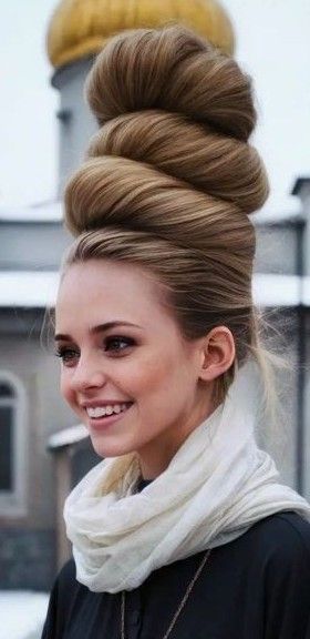 Huge Hair Bun, Long Hair In A Bun, Neat Bun, Hair In A Bun, High Bun Hairstyles, Huge Hair, Long Hair Buns, Big Bun Hair, Extremely Long Hair