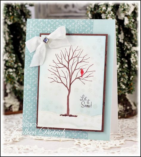 Cardinal Cards, Sheltering Tree Stamp Set, Snowmen Cards, Stampin Up Sympathy Cards, Day Before Christmas, Christmas Cards 2017, Rubber Stamping Cards, Beautiful Word, Snowman Cards