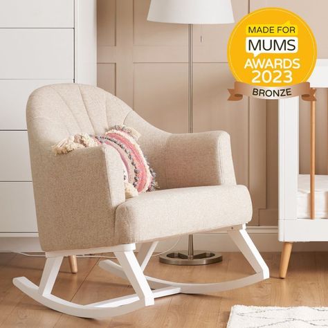 Obaby Round Back Rocking Chair Glider Rocking Chair, Nursing Chair, Moses Basket, Feeding Time, Nursery Set, Sleeper Chair, Cot Bedding, Grey Chair, Sit Back And Relax