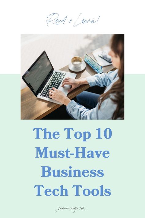 The top 10 must-have tech business tools I use. One thing I’ve learned in the past 10 years of being a business owner and having multiple team members is the importance of software and tech tools that can help automate, monitor and track expenses, tasks and systems. I’ve gathered up a list of my [current] top ten favorite business tools that have completely changed the game for me. Business Systems Analyst, Best Apps For Business Owners, Business Analyst Tools Project Management, Business Automation Tools, Tech Entrepreneur, Jenna Rainey, Growing A Business, Track Expenses, Instant Messenger