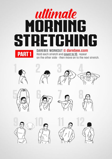 Ultimate Morning Stretching Part 1 Morning Stretches Routine, Morning Stretches, Stretch Routine, Circuit Training, Fitness Design, Training Plan, Feeling Great, Workout Programs, Just Do It