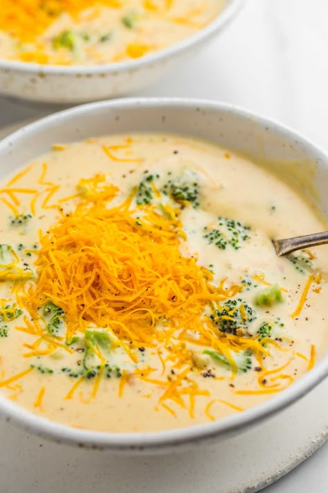 Cheddar Broccoli Potato Soup, Broccoli And Cheese Soup, Best Broccoli Cheese Soup, Slow Cooker Broccoli, Broccoli Cheese Soup Recipes, Cheese Soup Recipes, Cream Of Broccoli Soup, Fall Soup Recipes, Broccoli Cheese Soup