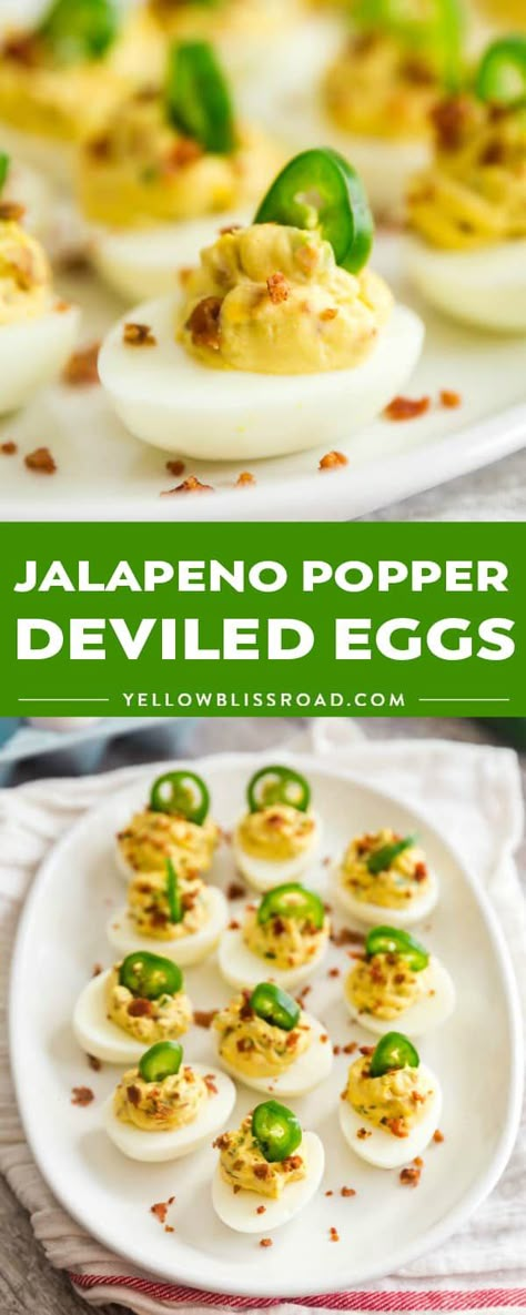 Jalapeno Popper Deviled Eggs Jalapeno Popper Deviled Eggs, Traditional Deviled Eggs, Jalapeno Deviled Eggs, Egg And Grapefruit Diet, Devilled Eggs Recipe Best, Devilled Eggs, Jalapeno Recipes, Fingerfood Party, Jalapeno Popper