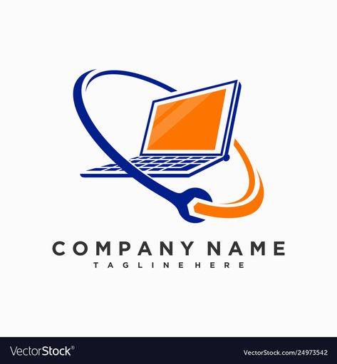 Laptop Logo Design Ideas, Computer Repair Logo, Computer Logo Design Ideas, Laptop Logo Design, Computer Logo Icon, Computer Logo Design, Repair Logo Design, Laptop Logo, Logo Computer