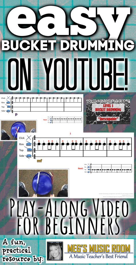 This free youtube video called "Inescapable" gets students playing immediately with echo drumming! Just follow the arrows and play along with me! #iteachmusic #bucketdrumming #elementarymusicteacher #drumminglesson #drums #elmused #musicteacher #iteachmusic #musiceducation #musicclassroom #elmused #musicteacherlife #elementarymusicteacher #musicteachersofinstagram #instamusiced #musiced #elementarymusic Recorder Lessons, Music Education Activities, Bucket Drumming, Smart Board Lessons, Middle School Music, Music Camp, Elementary Music Education, Elementary Music Teacher, Piano Studio