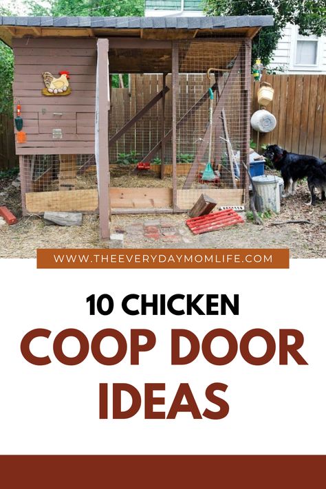 Here Are Chicken Coop Door Chicken House Door Ideas, Chicken Coop Door Diy, Chicken Coop Door Ideas, 10 Chicken Coop, Chicken Run Door, Easy Diy Chicken Coop, Chicken Coop Door, Coop Door, Net Door