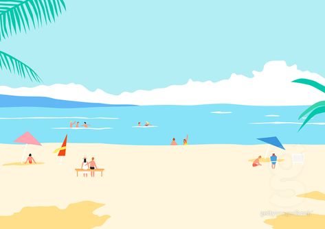 Summer Illust, Explainer Video, Summer Street, Illustration Digital, Post Design, Beach Trip, Graphic Design Illustration, Design Illustration, Summer Beach