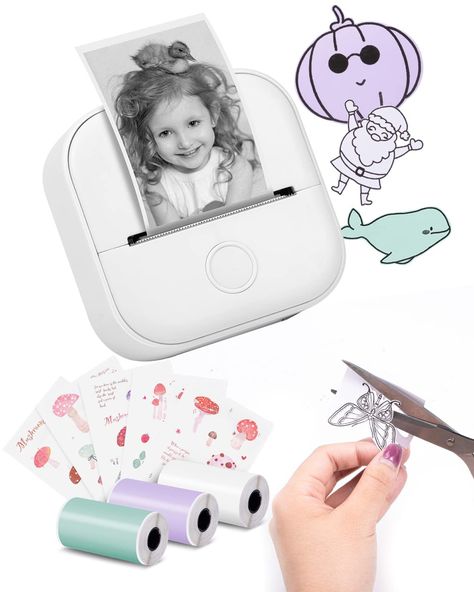 Picture Printer, Small Printer, Pocket Printer, Label Maker Machine, Student Birthdays, Wireless Printer, Sticker Printer, Sticky Paper, Mini Printer