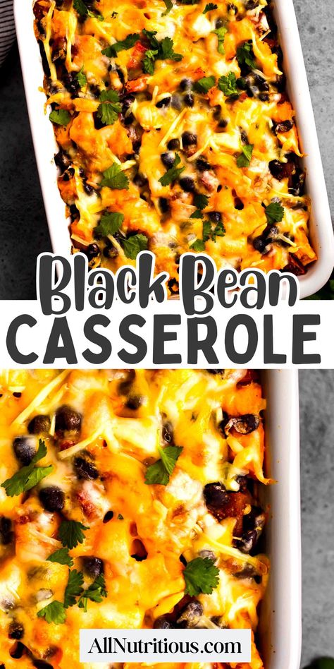 Sweet Potato Black Bean Casserole Beans Casserole Recipes, Hamburger And Black Bean Recipes, Black Beans And Sweet Potato Recipes, Casserole Recipes For Dinner Vegetarian, Black Bean Recipes Healthy, Vegeterian Ideas Easy Recipes, Sweet Potato Black Bean Casserole, Bean Casserole Recipes, High Protein Dinners