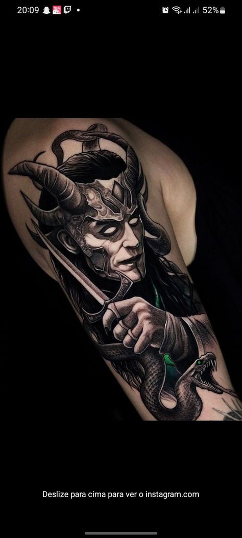 Loki Norse Mythology Tattoo, Loki Tattoo Norse Mythology, Loki Tattoo, Loki Norse Mythology, Thor Tattoo, Loki Mythology, Norse Mythology Tattoo, Salvation Tattoo, Mythology Tattoos