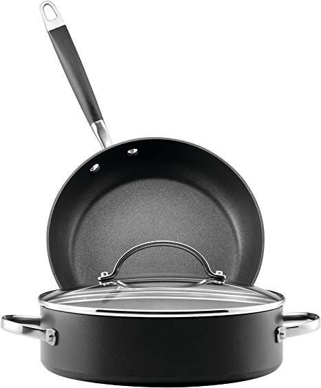 Anolon Advanced Hard-Anodized Nonstick Gift with Purchase 3-Piece Cookware Set Burnt Food, Kitchen Cookware Sets, Must Have Kitchen Gadgets, Pots And Pans Sets, Amazon Basics, Premium Brand, Nonstick Cookware, Cookware Sets, Gift With Purchase