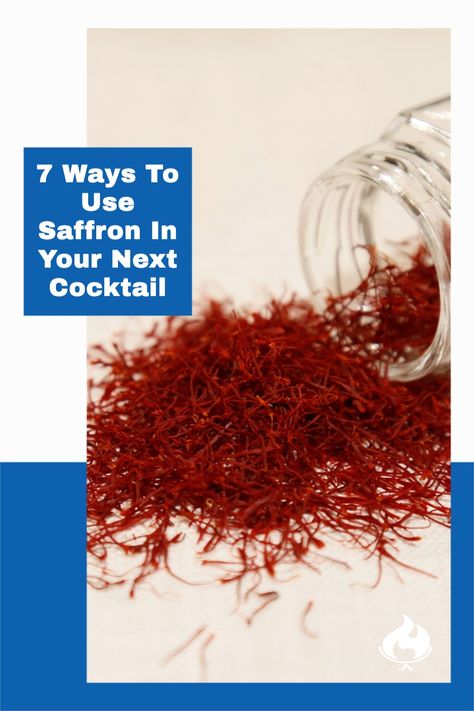 Discover 7 ways to use saffron in your next cocktail! Saffron Cocktail, Honey Cocktail, Bartending School, Italian Liqueur, Cocktail Names, Saffron Threads, Ginger Syrup, Reposado Tequila, Cocktail Garnish