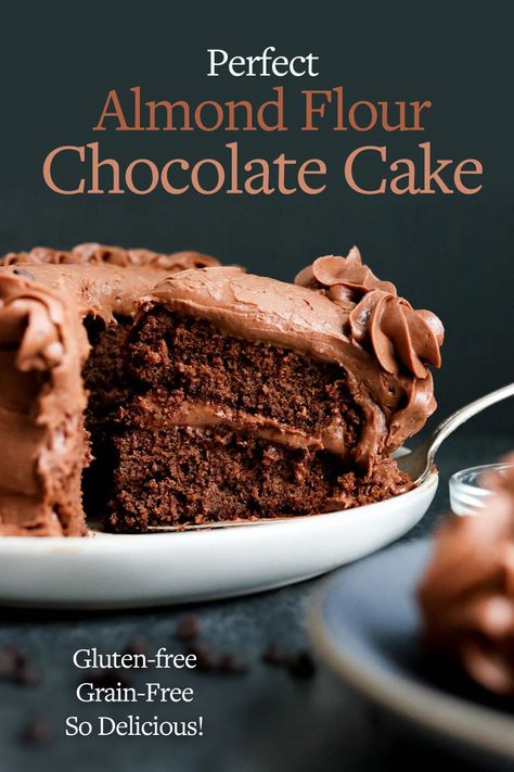 Gluten Free Cake Recipes Almond Flour, Almond Flour Recipes Desserts, Chocolate Cake Gluten Free, Almond Flour Chocolate Cake, Almond Flour Cake, Almond Flour Desserts, Dairy Free Chocolate Cake, Almond Flour Cakes, Paleo Cake