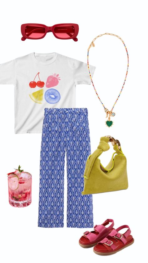 Girls day outfit #outfitinspo #outfit #ootd Colourful Summer Outfits, Girls Day Outfit, Portuguese Style, Iphone Info, Wu Wear, Dopamine Dressing, Girls Day, Scandinavian Fashion, Quirky Fashion