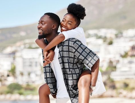 Photo love couple and beach with a playf... | Premium Photo #Freepik #photo #african-couple #couple-beach #young-couple #girlfriend Photo Love Couple, African Couple, Boyfriend And Girlfriend, Couple Romance, Photo Love, Summer Romance, Design Brochure, Couples Images, A Boyfriend