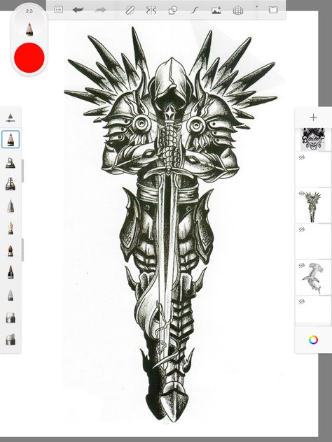 Angel Warrior Tattoo, Herren Hand Tattoos, Gotik Tattoo, Arm Tattoos Drawing, Soldier Tattoo, Viking Tattoo Sleeve, Archangel Tattoo, Wolf Tattoo Sleeve, Card Tattoo Designs