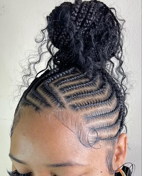 Unique Protective Hairstyles Black Women, Fulani Braids Black Women, Goddess Fulani Braids, Braids Black Women Hairstyles, 4 Stitch Braids, Up Do Hairstyles, Braids Black Women, Do Hairstyles, Cornrows Braids For Black Women