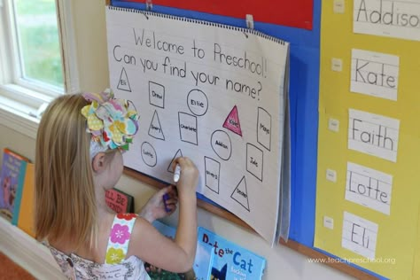 Planning your Meet the Teacher Day – Teach Preschool Preschool Sign In, Kindergarten First Week, Welcome To Preschool, Name Activities Preschool, Preschool First Day, Teach Preschool, Teacher Day, Teacher Craft, Teacher Activities