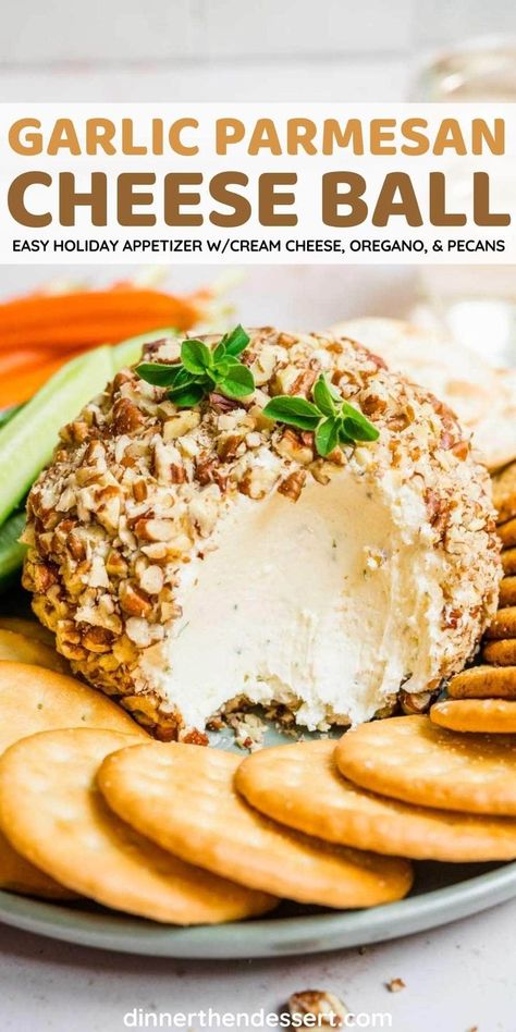 Garlic Parmesan Cheese Ball, Garlic Herb Cheese Ball, Garlic And Herb Cheese Ball, Sharp Cheddar Cheese Ball, Cream Cheese Balls Recipe, Butterball Recipe, Appetizers Fancy, Game Day Dip, Party Munchies