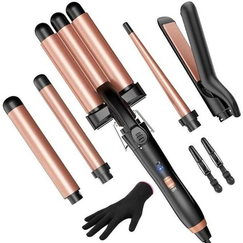 5-in-1 Curling Iron Set with 3 Barrels, Flat Iron, and Crimper - Ceramic, Fast Heat, 2 Temps, Glove & Clip ZAR 577.42 ZAR 435.03 Shipping & Import Charges to South Africa https://amzn.to/3WtBaMy Product Benefits – Straightening, Curling Shape – Barrel Brand – Kinked Hair Type – All Material – Ceramic https://amzn.to/3WtBaMy Hot Tools Curling Iron, Hot Tools Curling Irons, 3 Barrel Curling Iron, Wand Curler, Wand Curling Iron, Flat Iron Hair, Automatic Curling Iron, Curling Wand Set, Wand Hairstyles