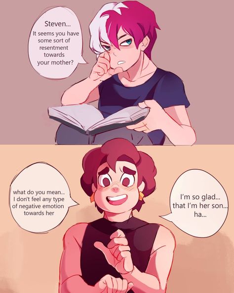 Lali🌸 on Instagram: “Mommy Issues 😳 Also I did a quick design of Stev as a hero! What would his name as a hero? (And of course he would wear a cape)…” Steven Universe Crossover, Steven Uni, Steven Universe Oc, Steven Universe Anime, Steven Universe Au, Steven Universe Drawing, Steven Universe Memes, Steven Universe Funny, Steven Universe Characters