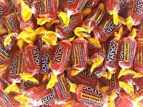 Amazon.com : Jolly Rancher Watermelon, Fat Free Hard Candy Bulk - 2LB : Grocery & Gourmet Food Jolly Rancher Flavors, Jolly Rancher Hard Candy, Jolly Ranchers Candy, Hard Candy Lollipops, Individually Wrapped Candy, Wrapped Candy, Cherry Candy, Chewy Candy, Jolly Rancher