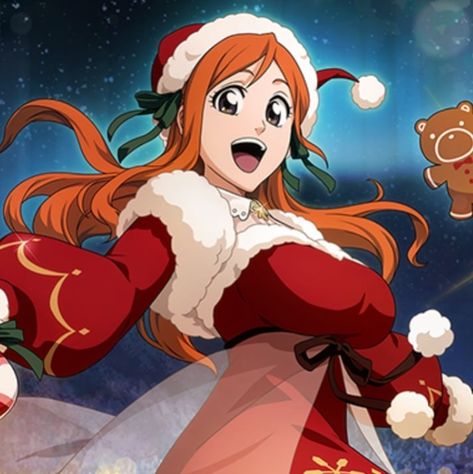 Platinum Equinox 🎧🌻⏳🔥💫 on Instagram: “Queen 😳 #BLEACH #TiteKubo 🎄🎁” Orihime Christmas, Inoue Orihime, Christmas Pfp, Orihime Inoue, Instagram Queen, Icon Pfp, Im Awesome, All Pictures, Profile Picture