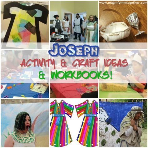 Joseph Round Up: Crafts, Activities and Workbooks – Magnify Him Together Crafts For Joseph Bible Story, Joseph Preschool Activities, Joseph Crafts For Preschoolers, Joseph Preschool Lesson, Joseph In Bible, Story Of Joseph Activities, Story Of Joseph Crafts, Joseph Bible Crafts Preschool, Story Of Joseph For Kids Sunday School