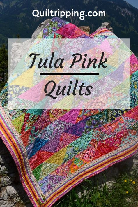 Tula Pink Scrap Quilt, Tula Pink Butterfly Quilt Pattern, Quilts Made With Tula Pink Fabric, Tula Pink Moon Garden Quilt, Tula Pink Sunrise Quilt, Tula Pink Linework Quilt Ideas, Quilts With Tula Pink Fabric, Tula Pink Tabby Road Quilts, Tula Pink 100 Modern Quilt Blocks