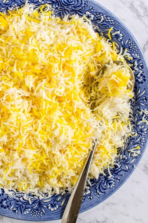 Persian Vegan, Rice With Curry, Chickpea And Rice, Saffron Rice Recipe, Chickpea Rice, Saffron Recipes, Persian Rice, Saffron Rice, Persian Cuisine