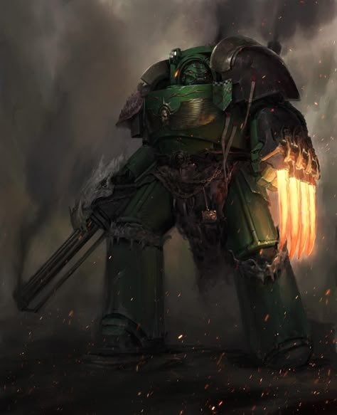 ArtStation - Kotus Surtr Salamander 40k, Warhammer Deathwatch, Warhammer 40k Salamanders, 40k Salamanders, Salamanders 40k, Salamanders Space Marines, Warhammer Marine, Warhammer Artwork, Arte Pulp