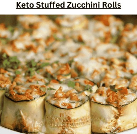 Keto Stuffed Zucchini Rolls - Keto Recipes Keto Stuffed Zucchini Rolls, Stuffed Zucchini Rolls, Keto Stuffed Zucchini, Chicken Stuffed Zucchini, Zucchini Roll, Keto Veggies, Zucchini Rolls, Keto Casseroles, Keto Zucchini