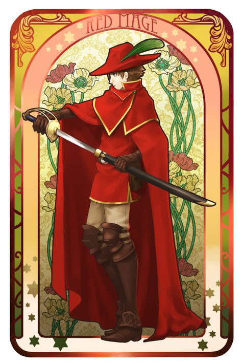 Red Mage Bartz Red Mage, Fantasy Star, Final Fantasy Artwork, Fantasy Stuff, Fire Emblem Characters, Final Fantasy Art, Pixel Art Design, Fantasy Armor, Final Fantasy Xiv