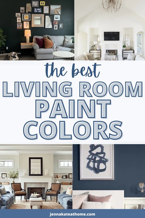 Refresh your living room with a brand new coat of paint this year! These are the most popular paint colors for living rooms in 2023 - one of them is bound to be perfect for your home! Paint Color For Family Room, Family Room Paint Colors 2023, Living Room Paint Color Ideas 2023, Great Room Paint Colors, Colour 2023, Popular Neutral Paint Colors, Popular Living Room Colors, Paint Colors 2024, House Trends